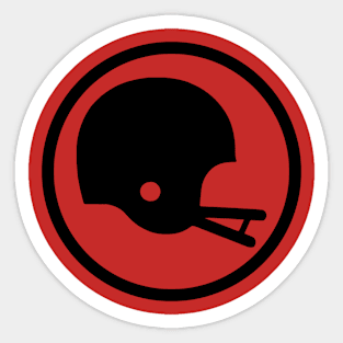 Two-Bar Helmet Minimalist Logo (Black) Sticker